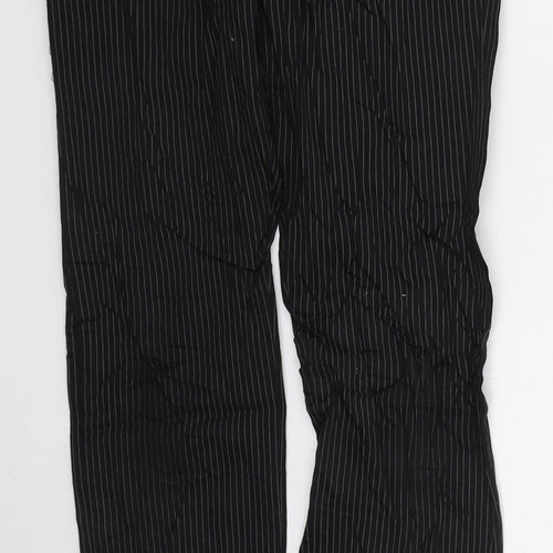 B&M Girls Black Striped Cotton Dress Pants Trousers Size 13 Years  Regular Button