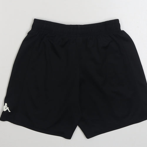 Kappa Boys Black  Polyester Sweat Shorts Size 12 Years  Regular Tie