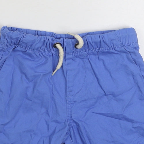 Dunnes Stores Boys Blue  100% Cotton Sweat Shorts Size 5-6 Years  Regular Tie
