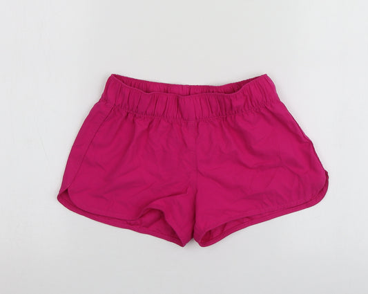 DECATHLON Girls Pink  Polyester Biker Shorts Size 10 Years  Regular