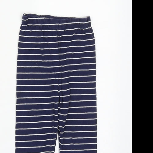 Tu  Girls Blue Striped Cotton Jegging Trousers Size 6 Years  Regular