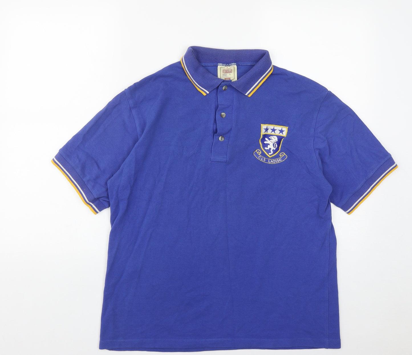 O'Neill Mens Blue  Cotton  Polo Size L Collared Button - CLS Laoise