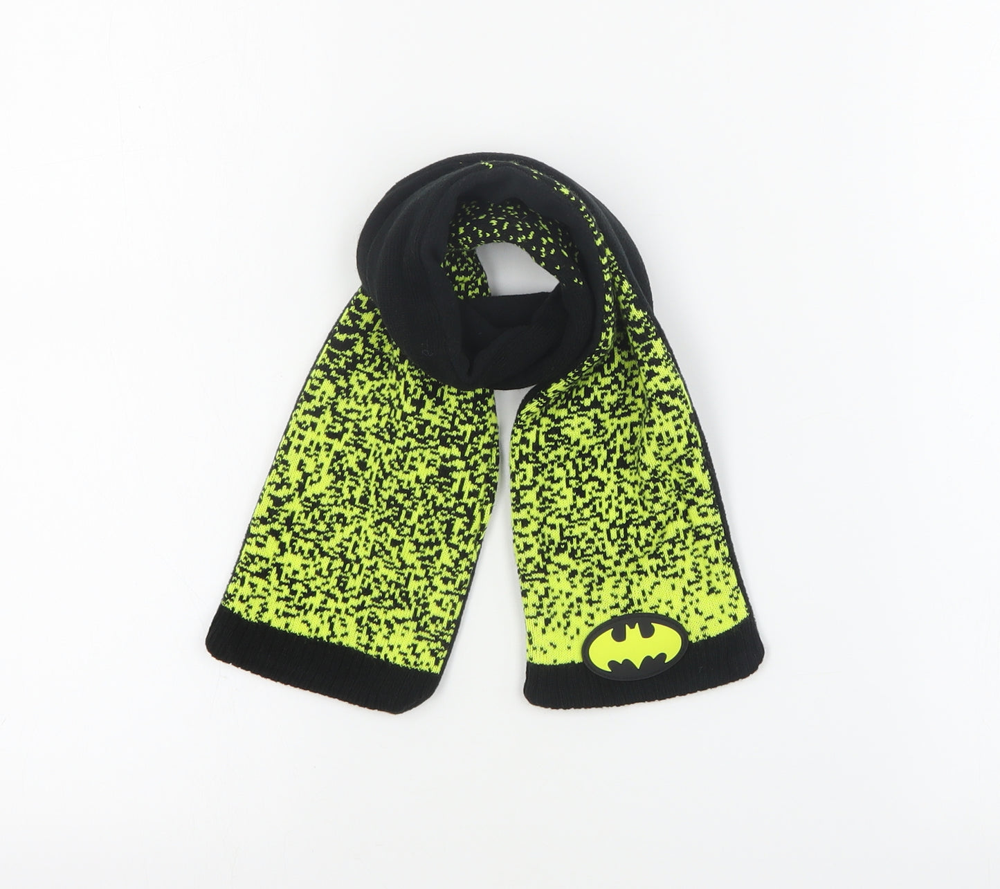 George Boys Yellow Spotted Acrylic Scarf  One Size  - Batman