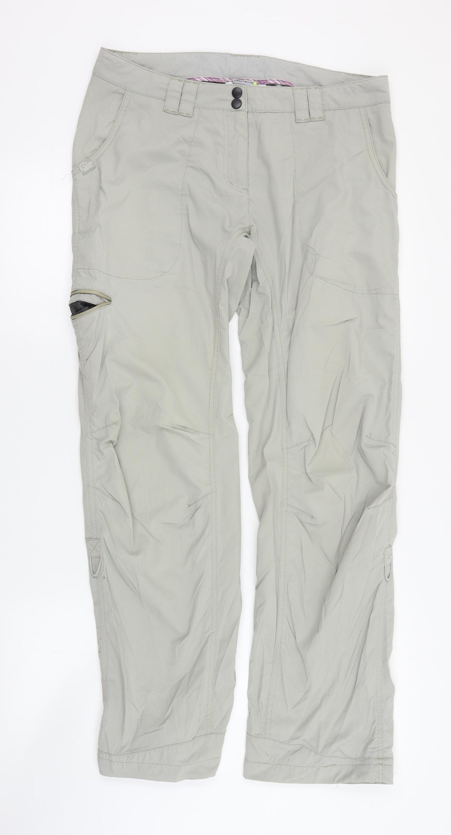 Lowe Alpine Womens Beige  Nylon Trousers  Size 10 L30 in Regular Zip