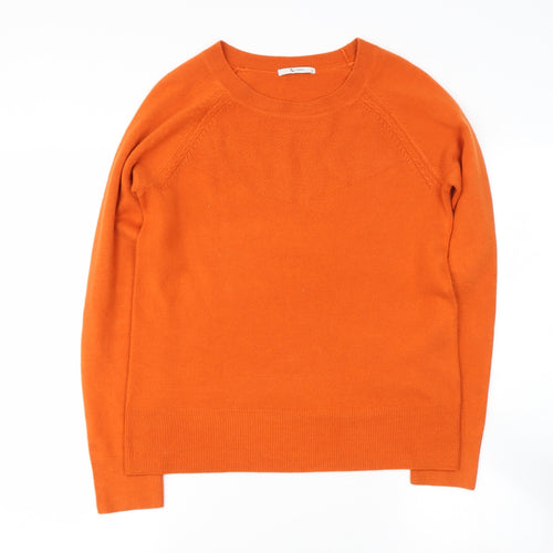 sainsburys Womens Orange Round Neck  Aramid Pullover Jumper Size 10