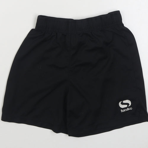 Sondico Boys Black  Polyester Sweat Shorts Size 9-10 Years  Regular Tie