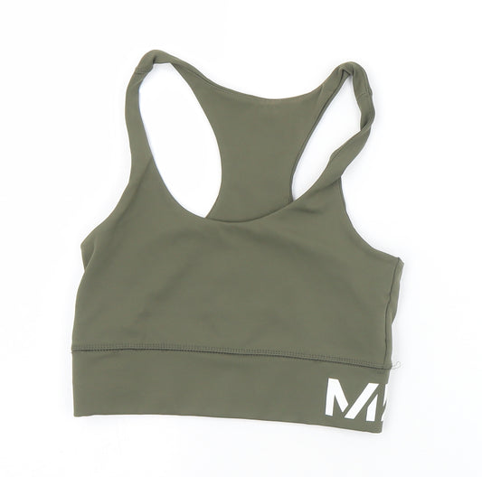 MP Womens Green  Polyester Cropped Tank Size S Round Neck