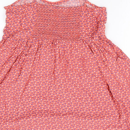 George Girls Multicoloured Floral Viscose Fit & Flare  Size 7-8 Years  Square Neck Pullover