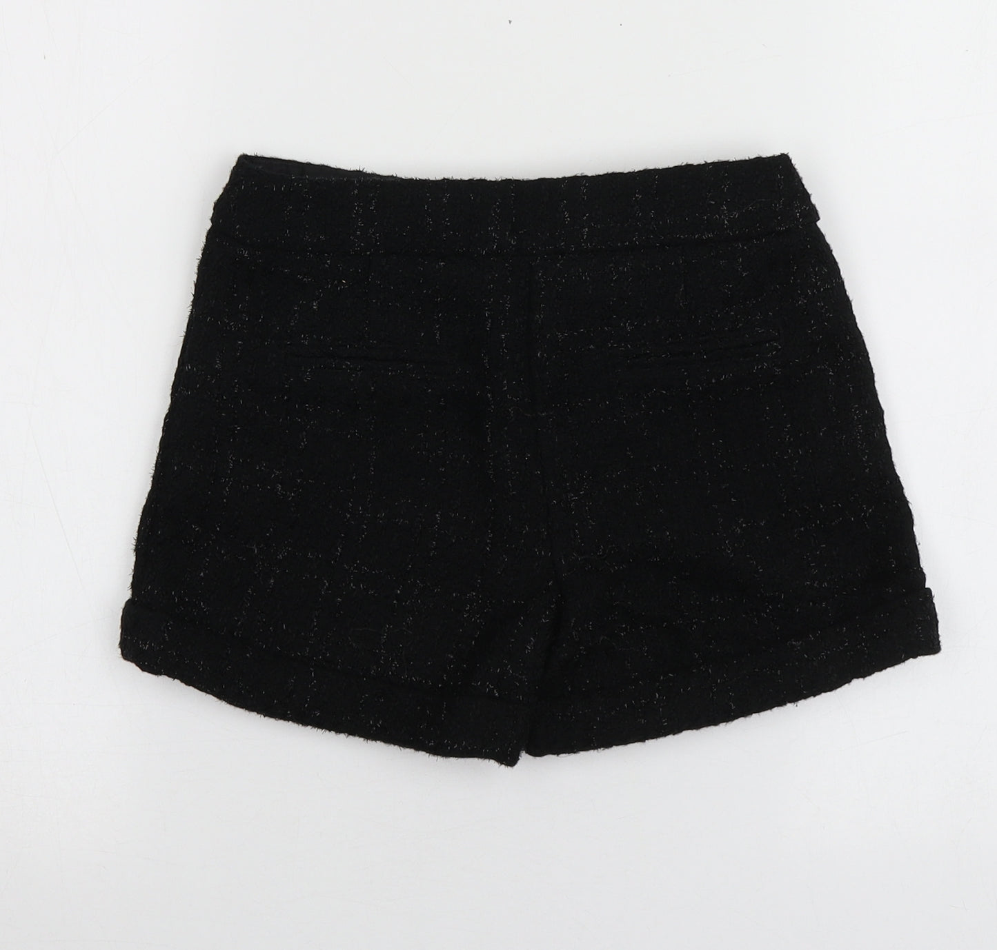 F&F Girls Black  Polyester Cut-Off Shorts Size 8-9 Years  Regular