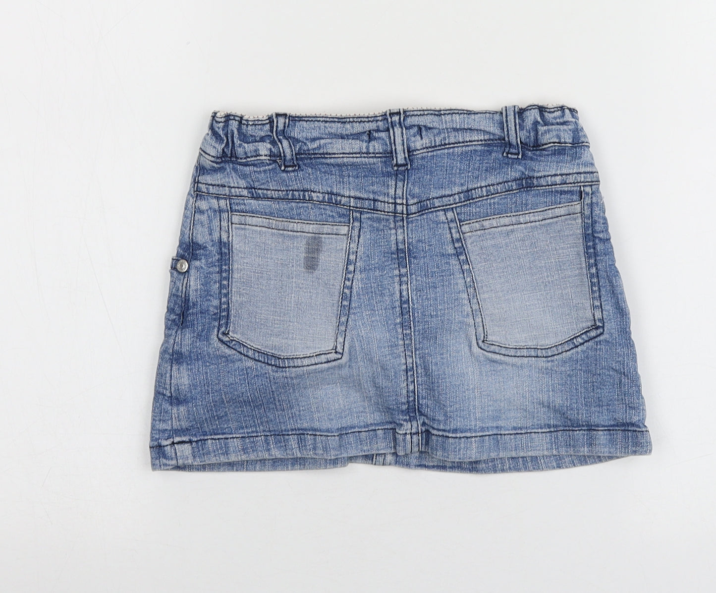 DKNY Girls Blue  Cotton Mini Skirt Size 8 Years  Regular  - Skirt short