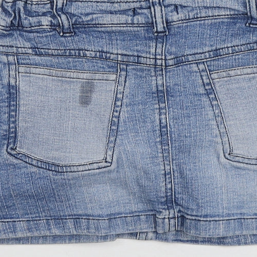 DKNY Girls Blue  Cotton Mini Skirt Size 8 Years  Regular  - Skirt short
