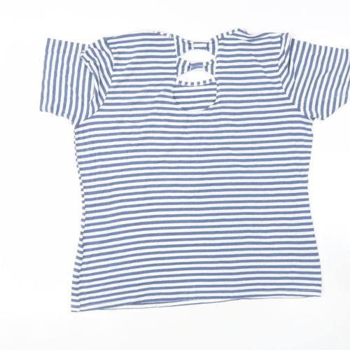 James Lakeland Womens Silver  Viscose  T-Shirt Size M Round Neck