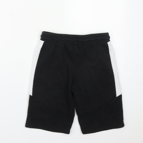 Dunnes Boys Black  Cotton Sweat Shorts Size M L9 in Regular Drawstring