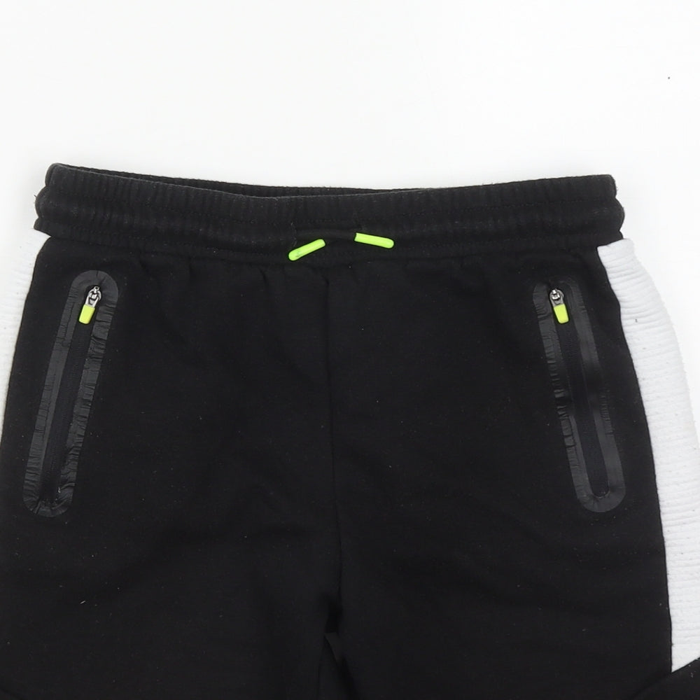 Dunnes Boys Black  Cotton Sweat Shorts Size M L9 in Regular Drawstring