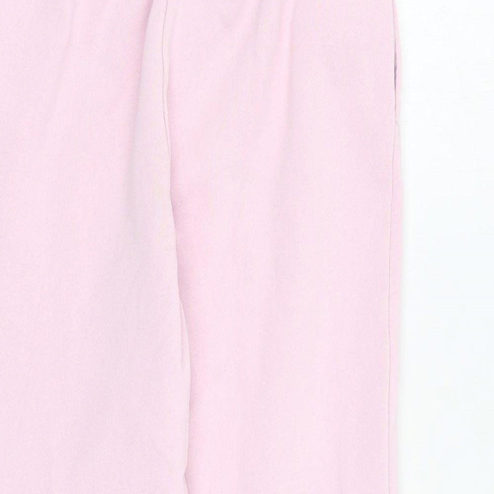 Leigh Tucker Girls Pink  Cotton Jogger Trousers Size 7-8 Years  Regular Pullover