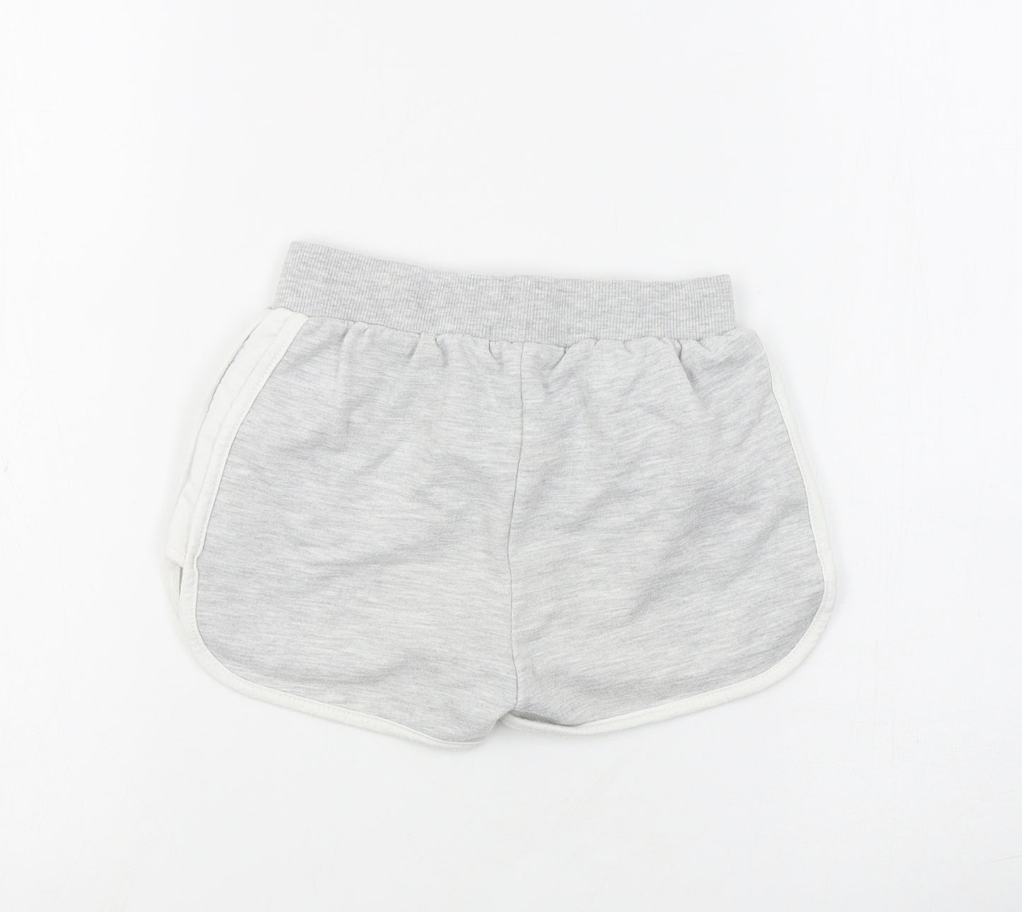 Primark Girls Grey  Cotton Sweat Shorts Size 6-7 Years  Regular Drawstring