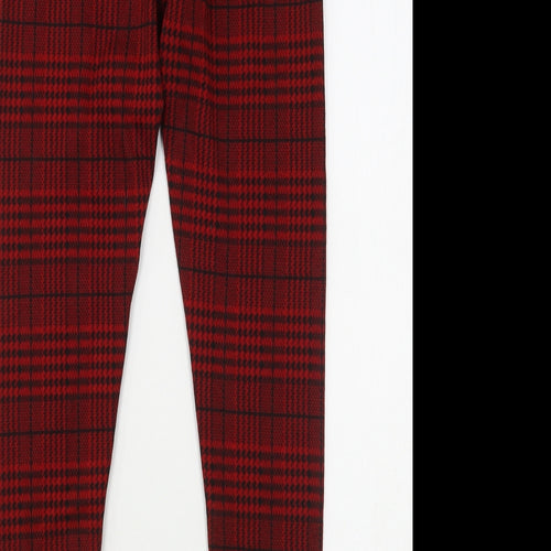 Miss E-Vie Girls Red Houndstooth Polyester Capri Trousers Size 12-13 Years  Regular  - leggings