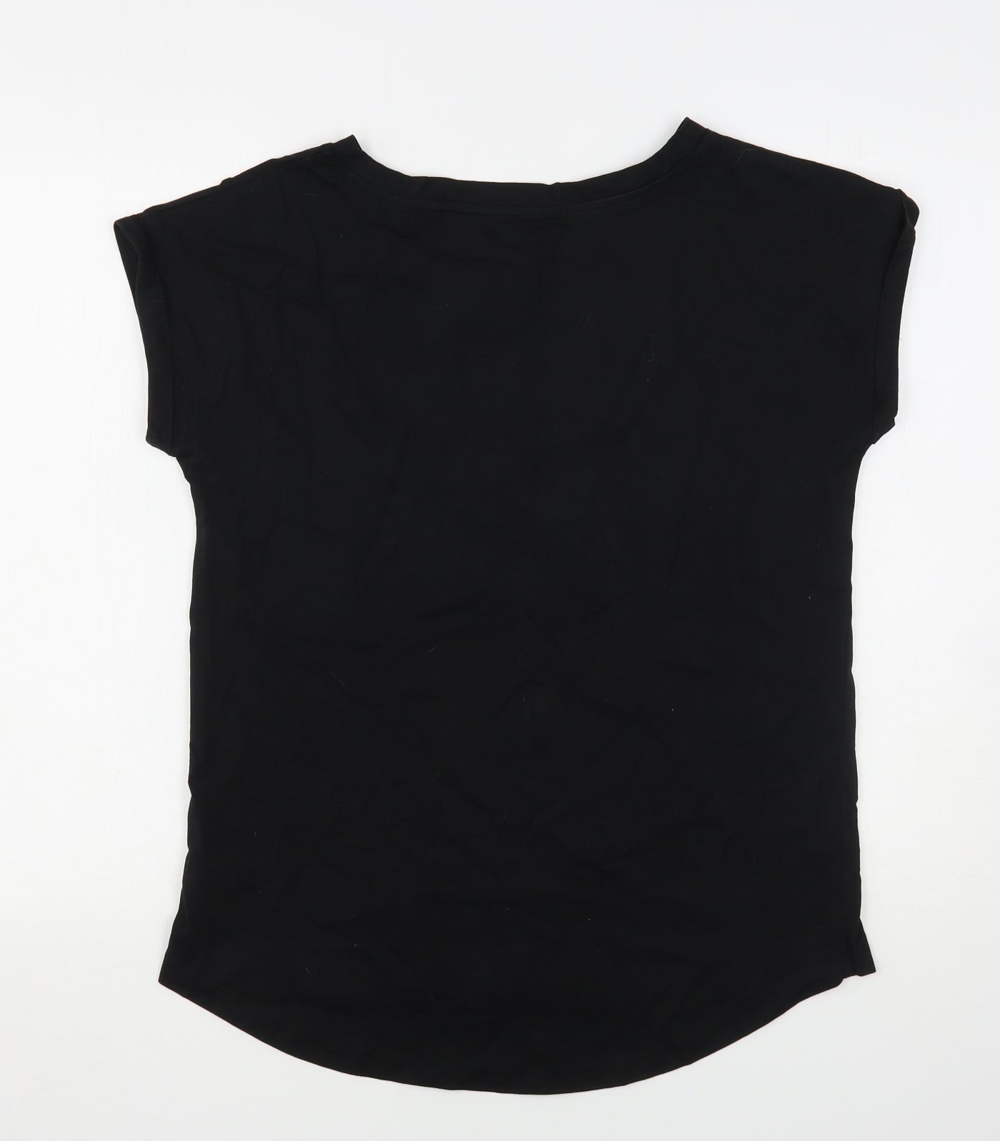 Bonprix Ladies Black Floral Print Top t-shirt Size 12/14 BRAND NEW