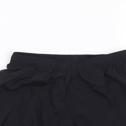 DECATHLON Boys Black  Polyamide Sweat Shorts Size S  Regular Drawstring