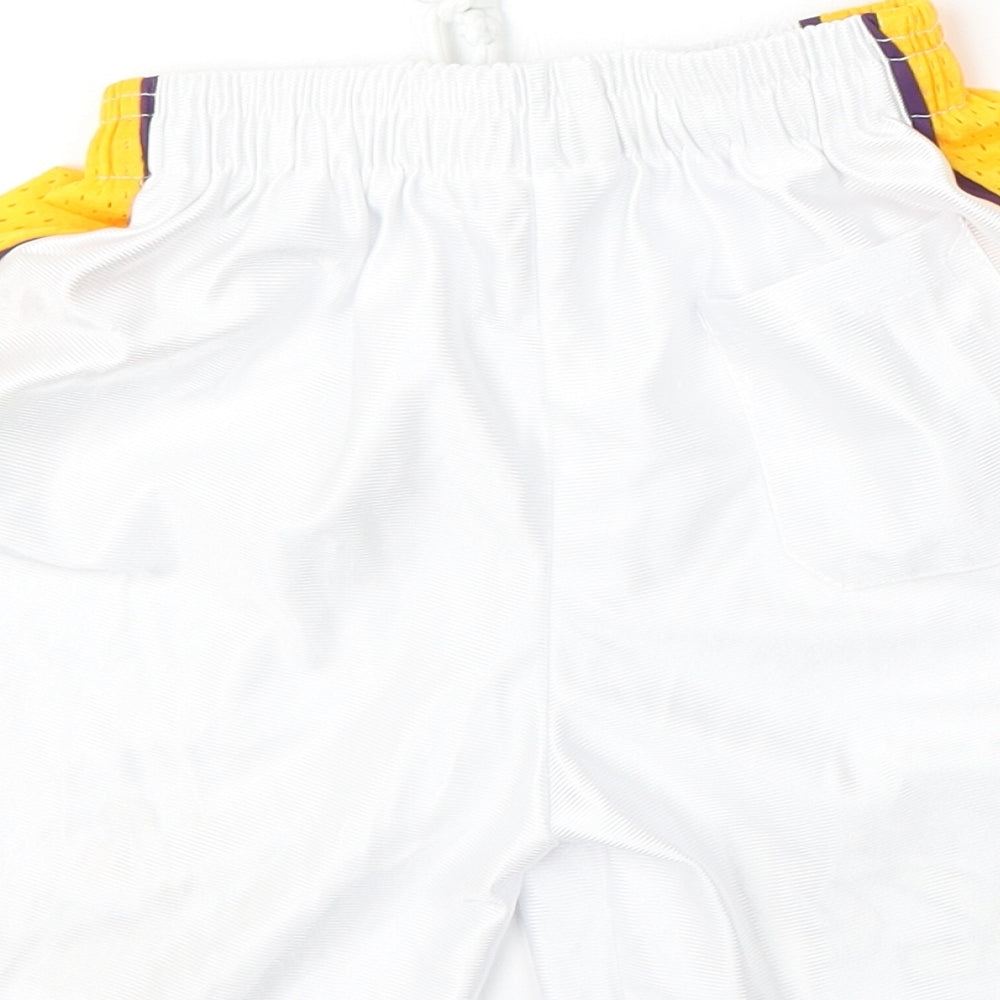 Preworn Boys White  Polyester Cargo Shorts Size 6 Years  Regular Tie - basketball
