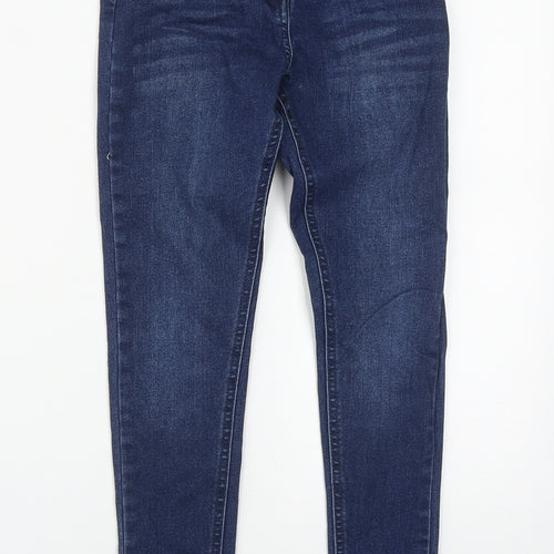 Dunnes Girls Blue  Cotton Straight Jeans Size 9 Years  Regular Zip