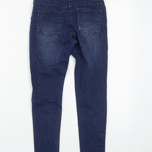 Dunnes Girls Blue  Cotton Straight Jeans Size 9 Years  Regular Zip