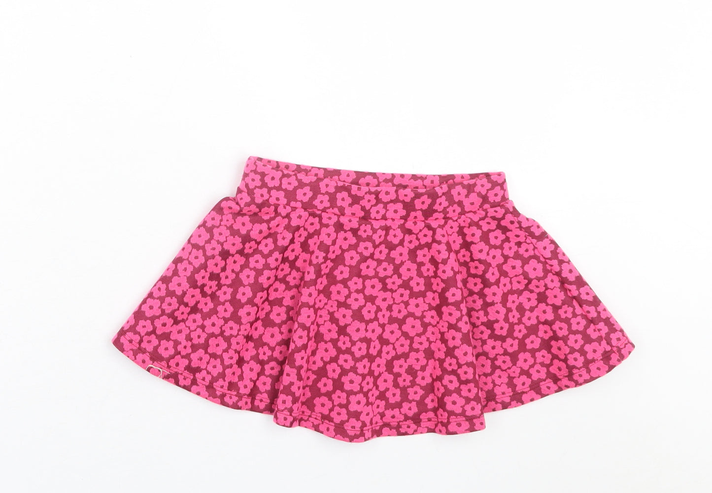 Matalan Girls Pink Floral Polyester A-Line Skirt Size 5 Years  Regular Pull On