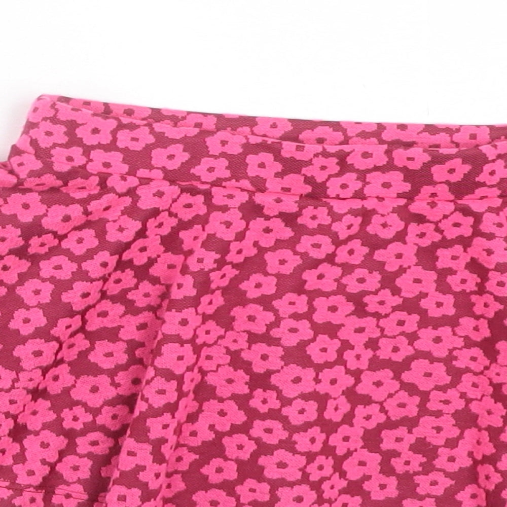 Matalan Girls Pink Floral Polyester A-Line Skirt Size 5 Years  Regular Pull On