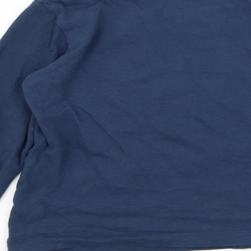 Palomino Boys Blue  Cotton Basic T-Shirt Size 2-3 Years Round Neck Pullover - Cowboy