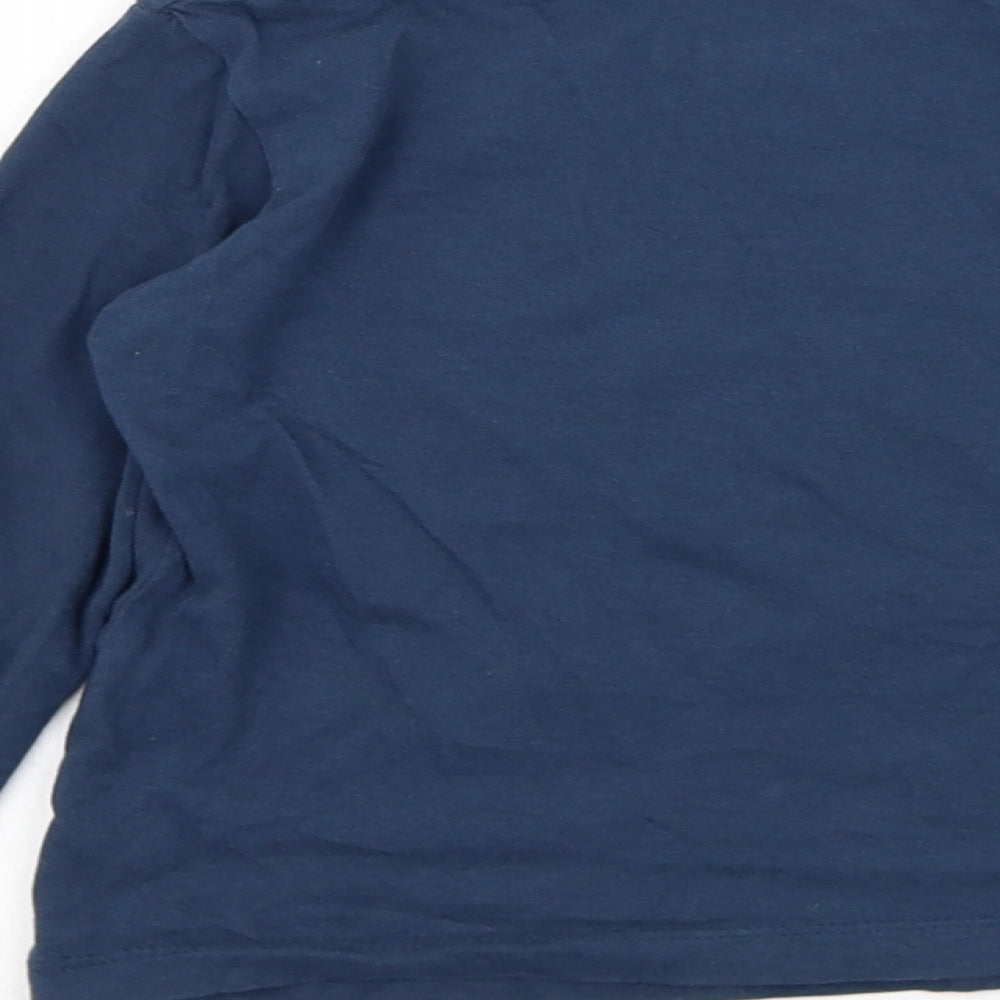 Palomino Boys Blue  Cotton Basic T-Shirt Size 2-3 Years Round Neck Pullover - Cowboy