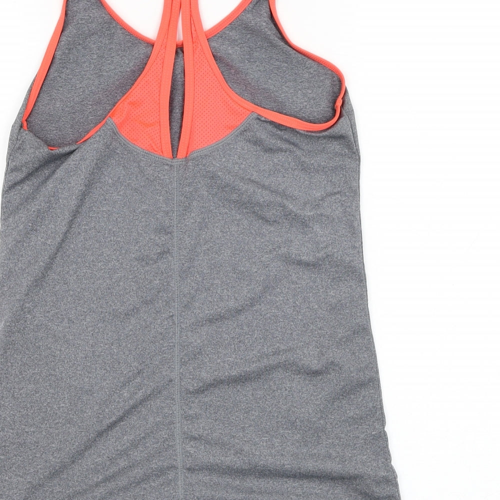 Millie & gym Womens Grey  Polyester Basic Tank Size XS Round Neck Pullover