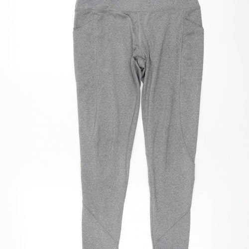 Primark Womens Grey  Polyester Compression Leggings Size 10 L26 in Regular Pullover