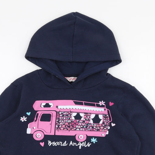 Board Angels Girls Blue  Cotton Pullover Hoodie Size 11-12 Years  Pullover