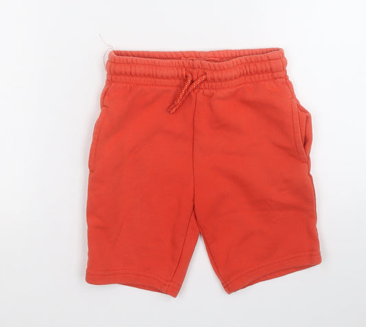 Primark Boys Orange  Cotton Sweat Shorts Size 5-6 Years  Regular