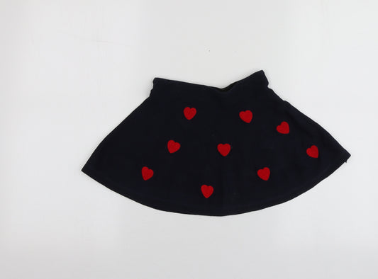 H&M Girls Blue Geometric Cotton Mini Skirt Size 2-3 Years  Regular