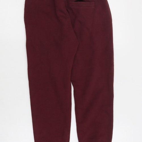 New Look Girls Red  Cotton Jogger Trousers Size 9 Months  Regular Drawstring
