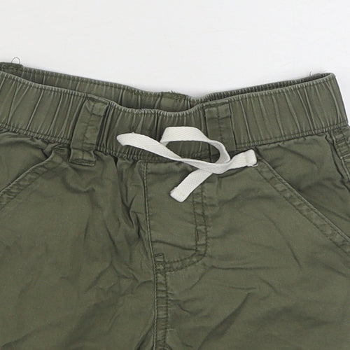 Pumpkin Patch Boys Green  100% Cotton Cargo Shorts Size 2 Years  Regular Tie