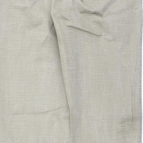 Melka Mens Beige  Cotton Trousers  Size 34 L31 in Regular