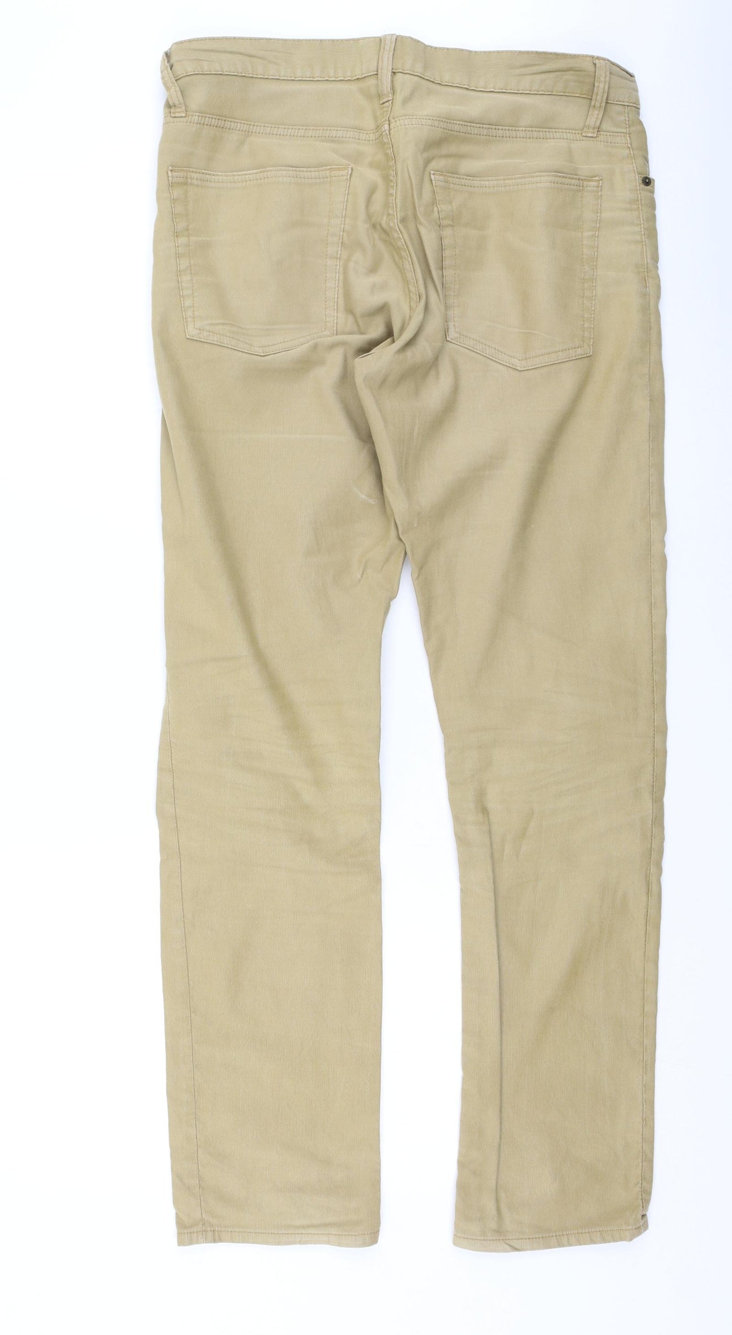 Gap Mens Brown  Cotton Trousers  Size 32 L27 in Regular