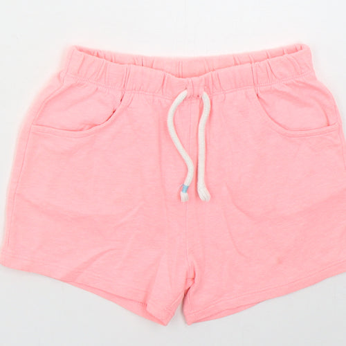 Matalan Girls Pink  Cotton Sweat Shorts Size 5-6 Years  Regular Drawstring