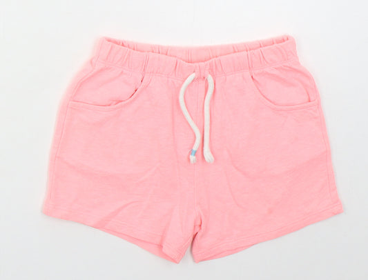 Matalan Girls Pink  Cotton Sweat Shorts Size 5-6 Years  Regular Drawstring
