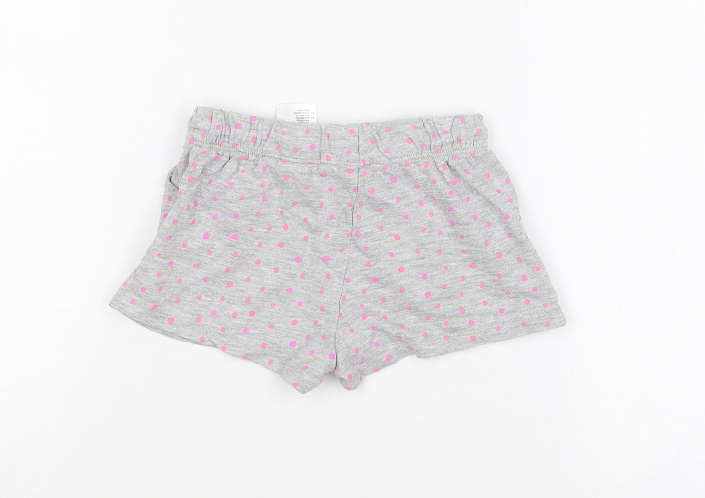 H&M Girls Grey Polka Dot Cotton Sweat Shorts Size 2-3 Years  Regular