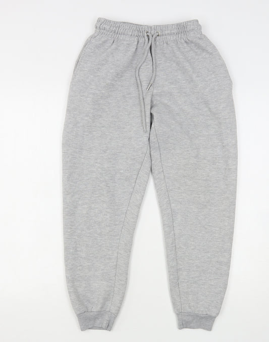 BoohooMAN` Mens Grey  Cotton Sweatpants Trousers Size M L25 in Regular