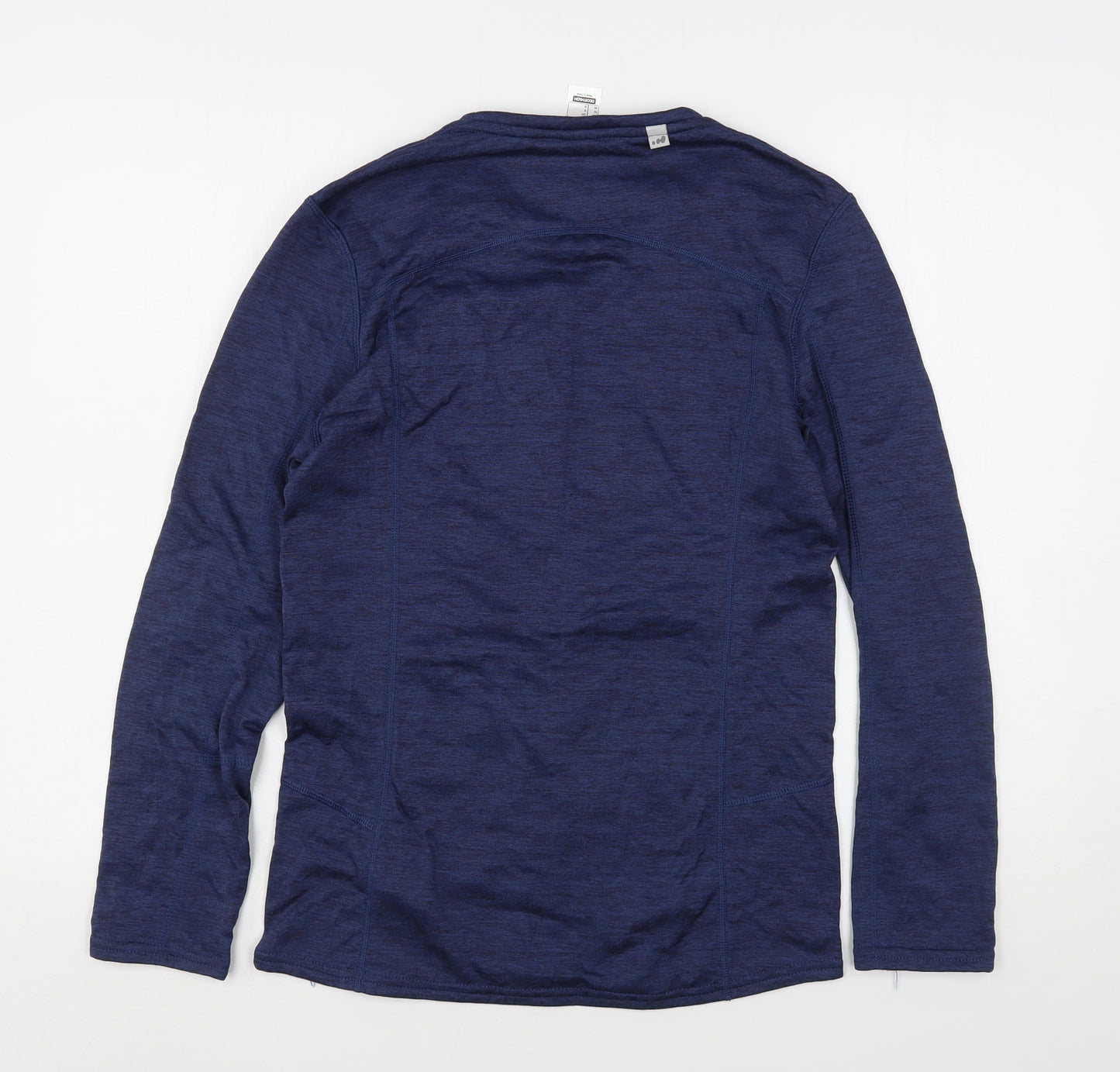DECATHLON Mens Blue  Polyester Basic T-Shirt Size S Round Neck