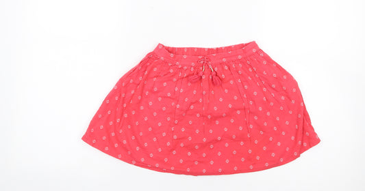 F&F Girls Pink Geometric Cotton Flare Skirt Size 6-7 Years  Regular Drawstring