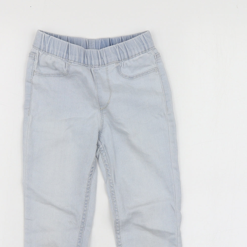 H&M Girls Blue  Cotton Jegging Trousers Size 3-4 Years  Regular