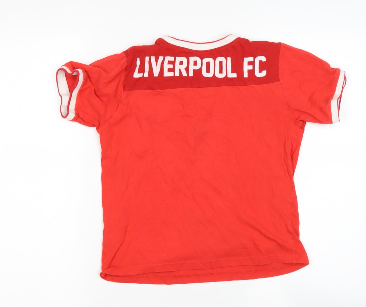 Liverpool FC Boys Red  Cotton Pullover T-Shirt Size 9-10 Years Round Neck