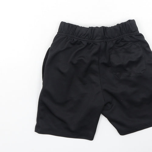 Pep & Co Boys Black  Polyester Sweat Shorts Size 5-6 Years  Regular