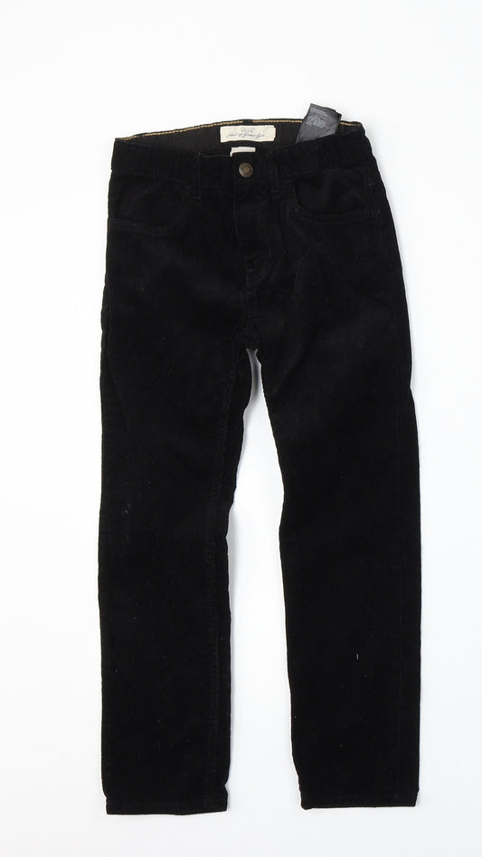 L.O.G.G  Girls Black  Cotton Chino Trousers Size 7 Years  Regular