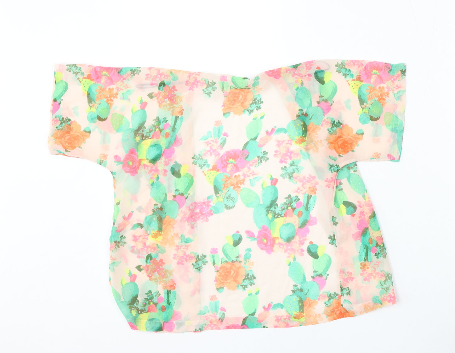 H&M Girls Multicoloured Floral  Kimono Jacket Size 5-6 Years